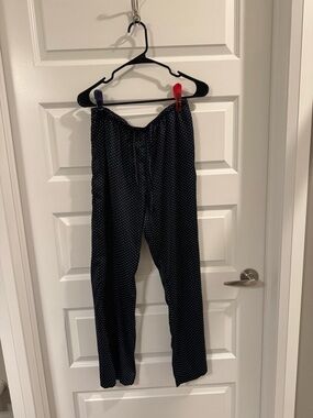 Brandy Melville Navy Polka Dot satin Lounge Pants